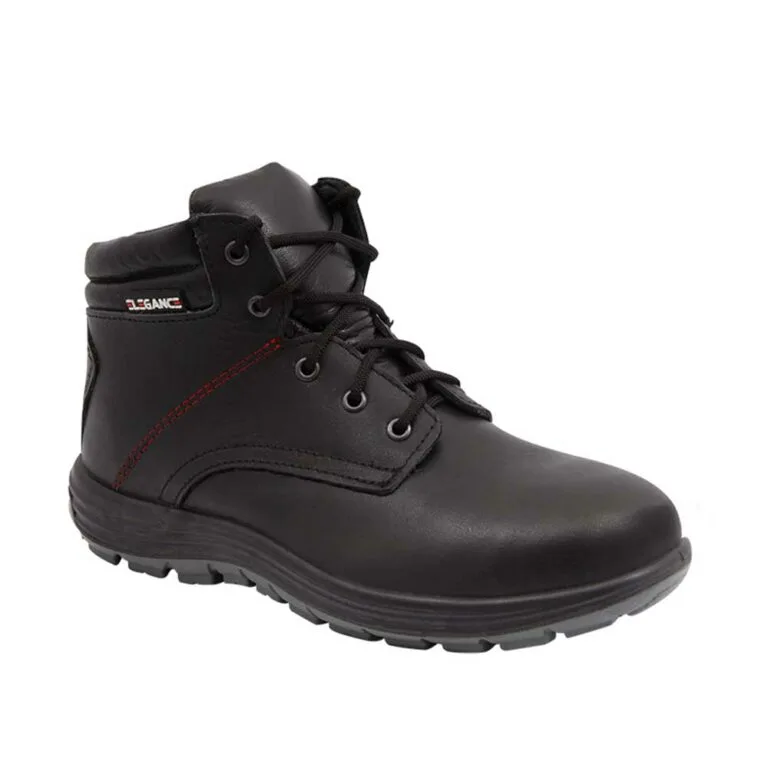 Chaussures de sécurité ELEGANCE noires avec embout de protection et semelle antidérapante pour professionnels.