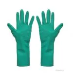 Gant industriel vert en nitrile 100 %, résistant aux produits chimiques, utilisé en milieu professionnel