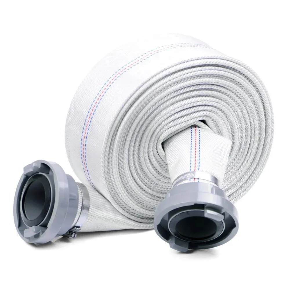 Tuyau d’incendie plat 20 m avec raccords
