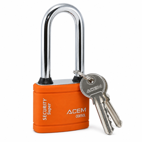 CADENAS BLOCUS+40MM SERIE LONG METALLIQUE COUVET PLAST ORANGE CO040L ACEM