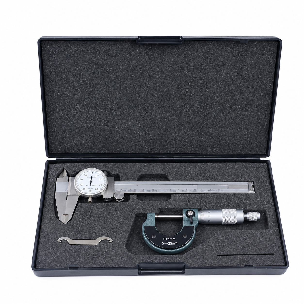 12a28126-a9ed-4b3f-b5a9-c4b4de08c5ab ENSEMBLE D'OUTILS DE MESURE PIED A COULISE A CADRON 150MM PALMER 0-25MM AC-4 ACEM – Image 1