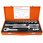 COFFRET CLE DOUIL 1/2" 19PCS 6 PANS 10-32 MM ACEM