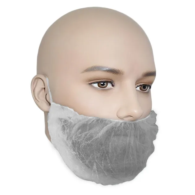 Cache-barbe jetable en polypropylène blanc – EPI pour hygiène industrielle en Tunisie