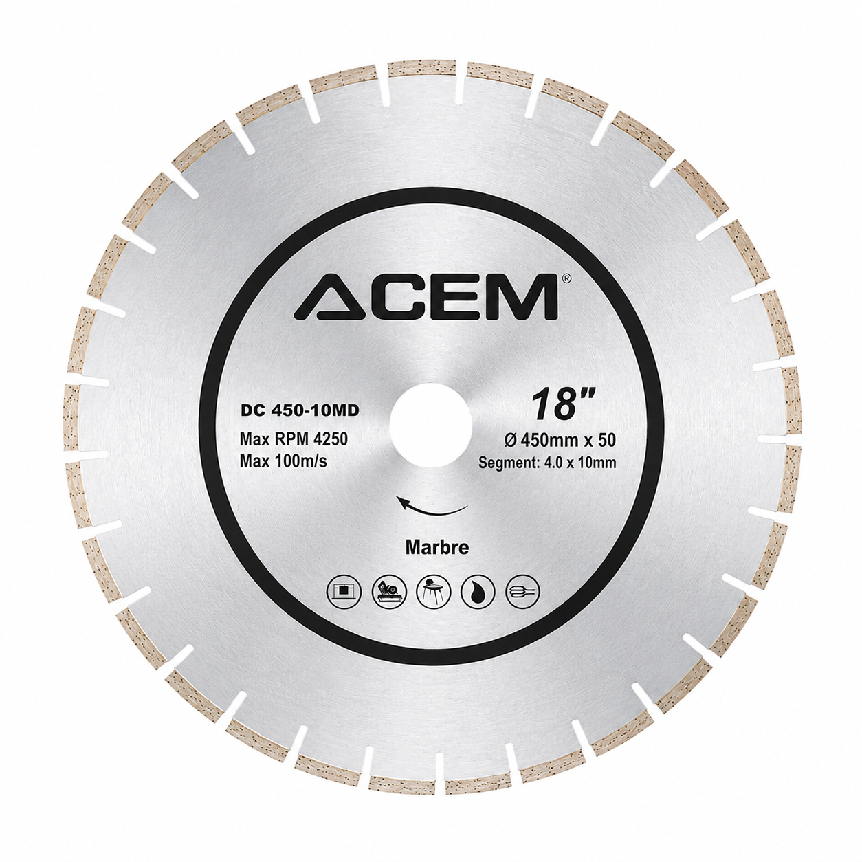 4da3066d-ca5d-4786-bf21-f7e5fb896d95 DISQUE DIAM POUR MARBRE DC450-10MD – Image 1