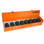 COFFRET CLE DOUIL IMPACT SERIE COURTE 3/4" 8PCS 6 PANS ACEM