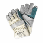 PAIRE DE GANT CUIRE+TOILE 10.5" RENFORCÉ BLEU AC 2122 ACEM