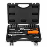 COFFRET CLE DOUILLE CR-V 1/4" 4-14MM & 1/2" 8-32MM