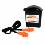 BOUCHON D'OREILLE ANTI BRUIT A CORDETTE TEXTILE EN SILICONE P-010 ACEM