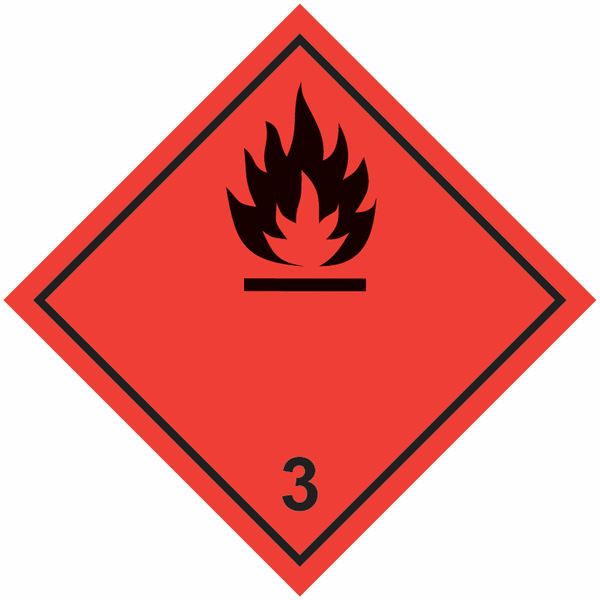 Plaque transport cl. 3 Liquides inflammables N3 par 100
