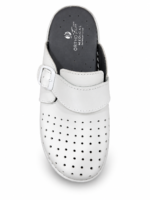 Sabot blanc perforé à boucle métallique