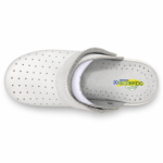 Sabot professionnel blanc perforé à bride