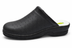 Sabot anatomique noir en cuir perforé – Image 2